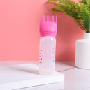 50oz Empty Hair Dye Applicator Brush Bottle Color Dispensing Comb (Pink) Newly