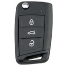 3 Buttons Flip Remote Car Key Fob Fit for VW Golf 7 MK7 Skoda Octavia A7 Seat
