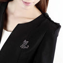 Alloy Crystal Cute Cat Brooch 28*31*3mm Diamond Board