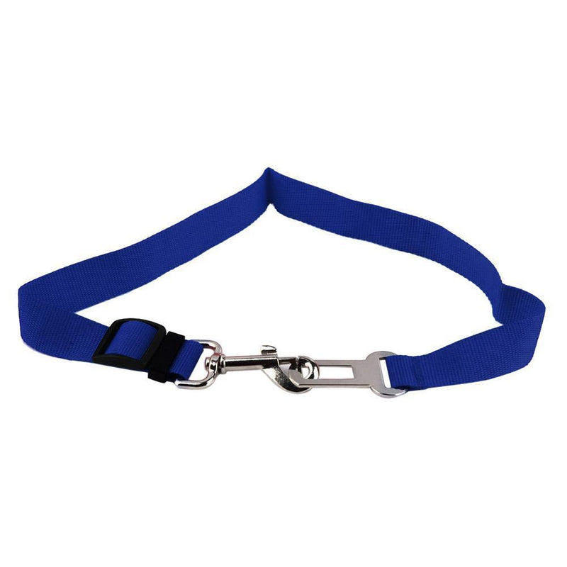 Adjustable Dogs Car Seat Belt Harness Pets Safe Seat Traction Rope (Blue) Newly
