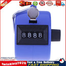 Clicker Counter 4 Digit Number Counters Plastic Shell Hand Held(Blue) Newly