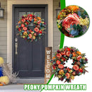 ??Last Day 50% Off ??Fall Peony And Pumpkin Wreath Year Round-Wreath