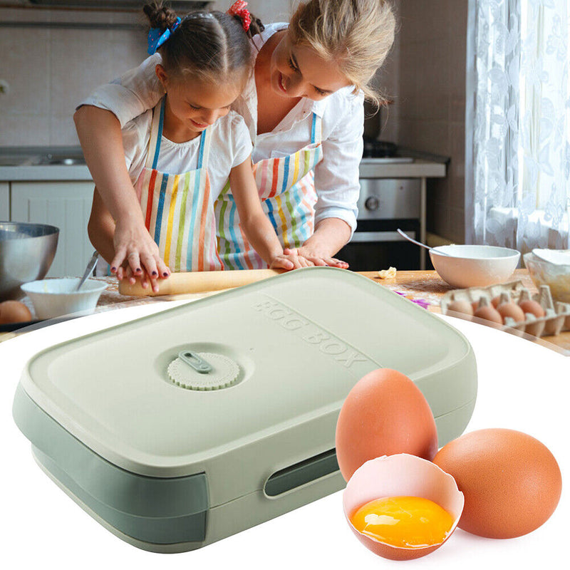 Drawer Egg Storage Box Refrigerator Fresh Keeping Egg Dumpling Tray (Green)
