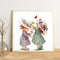 Hand Painted Oil Paint by Numbers DIY Two Girls Drawing Wall Art Decoration Gift
