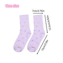 Cotton One Size Women Comfortable Creative Tube Sock Moon Starry Sky