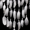 Large Ring 16.14" Handmade White Flower Dream Catcher with Feathers Art