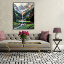 Painting By Numbers DIY Snow Mountains Hand Painted Canvas Oil Art Picture Kit