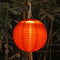 8 inch LED Round Solar Lantern Waterproof Pendant for Garden Decor (Red)