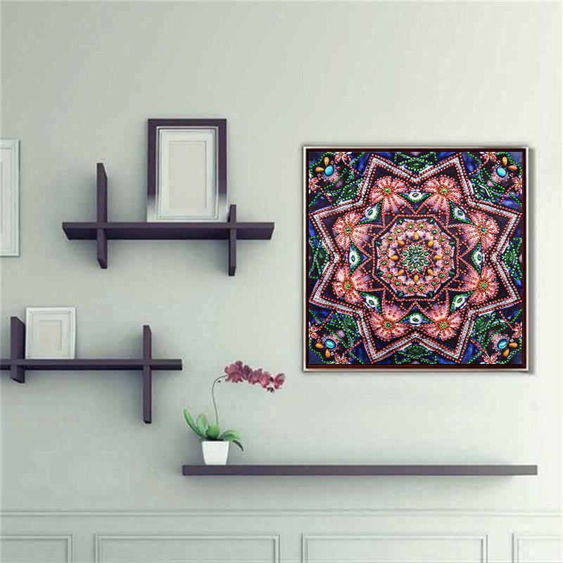 5D DIY Special Shaped Diamond Painting Mandala Cross Stitch Kits Home Wall Decor