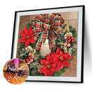 5D Christmas Wreath Mosaic Diamond Painting Drawing Full Round Drill DIY Craft