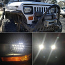 Bar Flood Spot Lights Driving Lamp LED Car Light For Jeep,Cherokee XJ 1984-2001