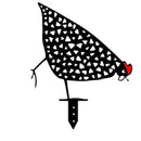 Acrylic Hollow Chicken Ornaments Backyard Lawn Stakes Yard Art Decor (B)