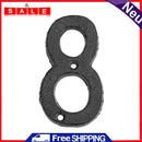 Metal Digital Numbers Cast Iron House Sign Doorplate DIY Cafe Shop Wall Decor