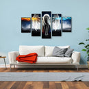DIY Painting Angel Wall Picture 5 Panel Hand Painted Oil Painting Home Decor Art