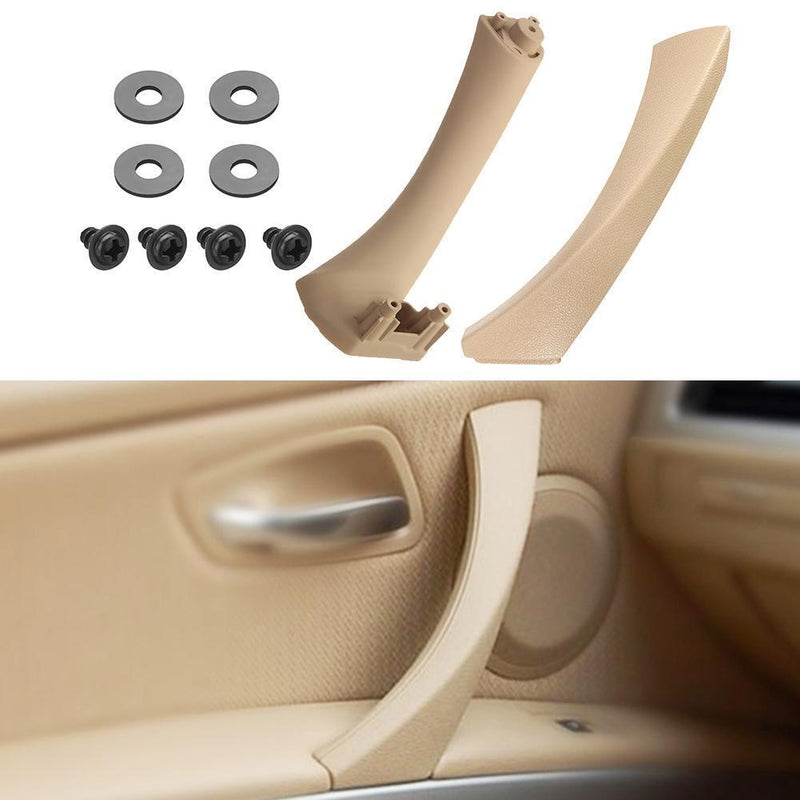 Left Side Inner Door Panel Handle Trim+ Cover for E90 E91 3 Series (Beige) Newly