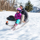 Skiing Circle with Handle Kids Winter Snow Playing Sled Inflatable PVC Cartoon