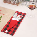 Pocket Christmas Decor Bag Fashion Wine Bottle Hat Home Ornament Cutlery Pouch