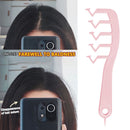 Z Shape Hair Slit Comb Curly Bangs Styling Puff Hair Brush Beauty (Pink) Newly