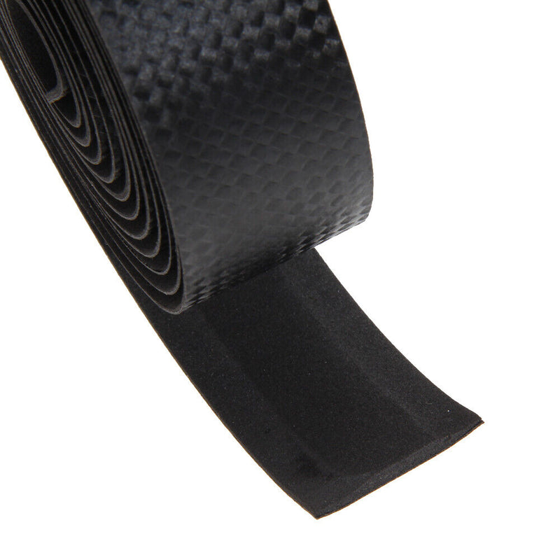 # Qzo Cycling Cork Handlebar Strap Black + 2 Rod Plug Carbon Fiber Black