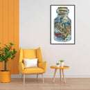 DIY Cotton Thread Castle in Bottle Printed Partial Cross Stitch Needlework Carft