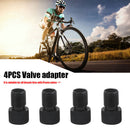 4x Presta to US Bike Tire Valve Adaptor Converter Aluminum Adapter (Black) Newly