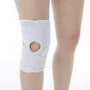Knee Support Arthritis Injuries Basketball Compression Knee Brace (White L)