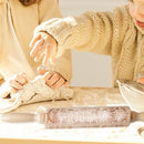 Wooden Elk Print Embossed Rolling Pins Embossing Baking Cookies Kitchen Tool