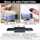 Projector Alarm Clock, LED Digital Alarm Clock Radio for Home, Office (2)