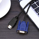 HDMI-compatible Male to VGA Male Transfer Wire HDTV Converter Adapter Aux Cable(