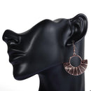 Jewelry Ethnic Circle Leaf Earrings Set Tassel Fringe Geometric Drop Dangle