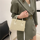 Straw Beach Tote Shoulder Bags Women Handmade Woven Leather Lady Crossbody Bag