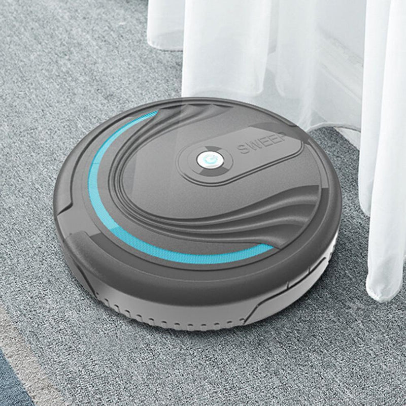 5pcs Smart Floor Sweeping Robot Auto Vacuum Cleaner (Black Gray)