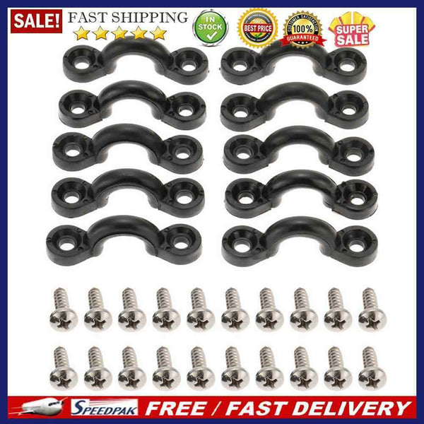 10pcs C Type Deck Rope Buckles Kayak Humpback Handle Buckle with Screws Kit