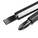 2pcs Portable Key Shape Slotted/Phillips Screwdriver Repair Tool (Black) Newly