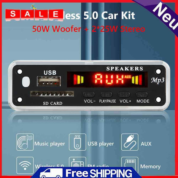 2x 25W Stereo MP3 Decoder Board Color Screen Decoder Board Audio Module for Car