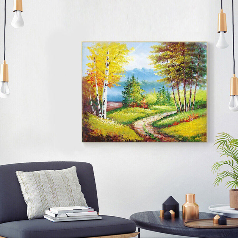 Forest Trail Oil Paint By Numbers DIY Handpainted on Canvas Wall Art Crafts