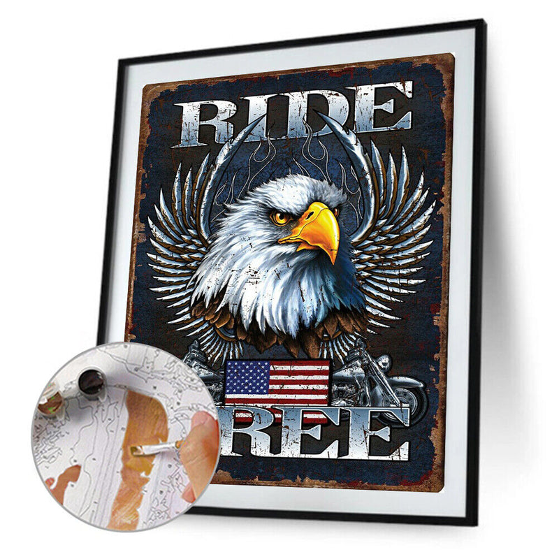 Retro Animal Poster Oil Paint By Numbers Kits Canvas DIY Home Decoration Gift