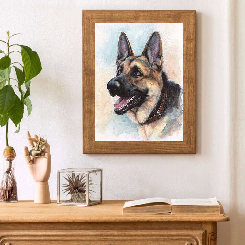 Dog Oil Paint By Numbers Kits DIY Handpainted on Canvas Wall Art Pictures