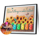 5D DIY Diamond Painting Plants Letter Partial Special Shape Drill Art Crafts Set