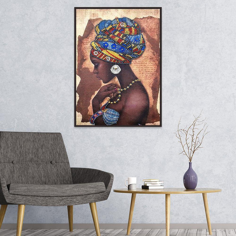 5D DIY Special Shaped Diamond Painting Woman Embroidery Kits Living Room Decor