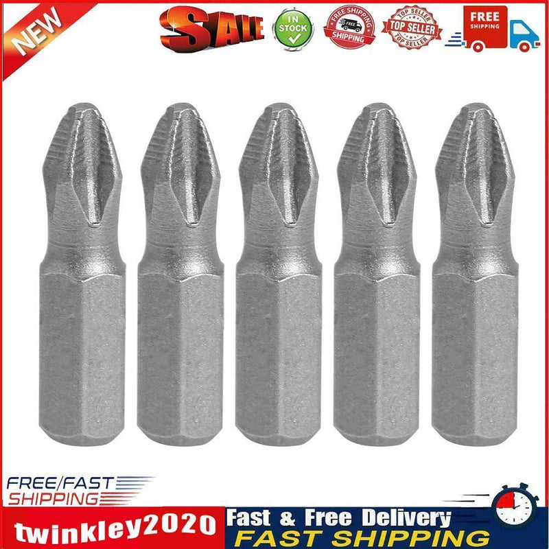 25mm Magnetic Anti Slip Long Reach Electric Screwdriver PH2 S2 Bits (5pcs) Newly