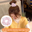 Korean Hair Ring Rope Flower Printed Scrunchies Women Ponytail Holder Hair Ties