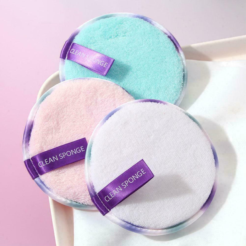 3Pcs Makeup Remover Pads Microfiber Reusable Face Towels Cotton Cloth Wipes S2D3