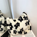 Capacity Furry Fluffy Soft Plush Totes Handbags Shoulder Bags Crossbody Bags