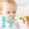 Baby Silicone Training Feeding Spoon Toddlers BPA-free Tableware (Cyan) Newly