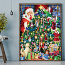 5D Full Round Drill Picture Christmas Tree Diamond Painting Living Room Ornam