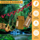 Campsite Storage Strap with 5 Hooks Hanger for Tree Outdoor (Short Rose) Newly