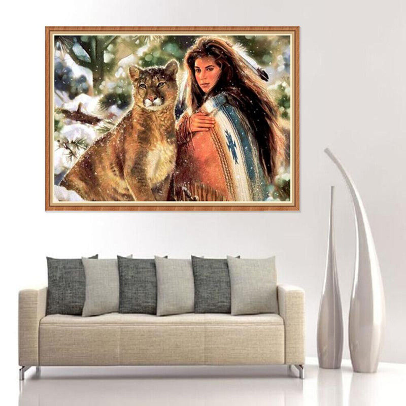 Beauty Big Cat 5D Diamond Painting Embroidery DIY Cross Stitch Home Decor