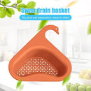 Colander Sink Strainer Kitchen Sink Shelf Faucet Hanging Basket (Orange)