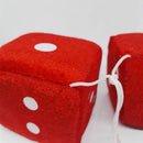 Velvet Dice Car Accessories Multicolor Plush Dices Car Hanging Pendant